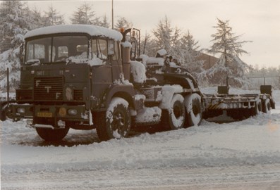 Toen, 1984-1985, hadden we echte winters, maar we bleven rijden met de FTF!