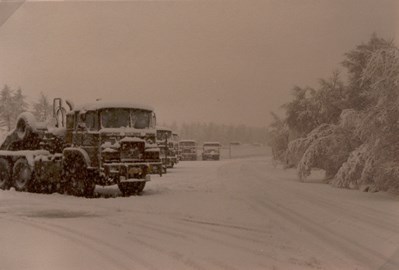 Toen, 1984-1985, hadden we echte winters, maar we bleven rijden met de FTF!