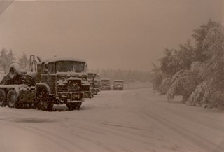 Toen, 1984-1985, hadden we echte winters, maar we bleven rijden met de FTF!