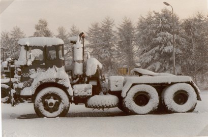 Toen, 1984-1985, hadden we echte winters, maar we bleven rijden met de FTF!