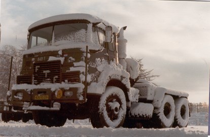 Toen, 1984-1985, hadden we echte winters, maar we bleven rijden met de FTF!