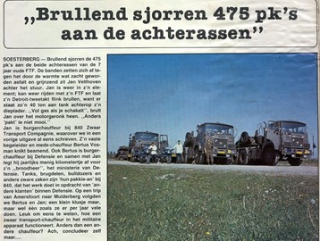 Blad Truckstar, dagje Muiderberg lossen voor de boot naar Vlieland. 